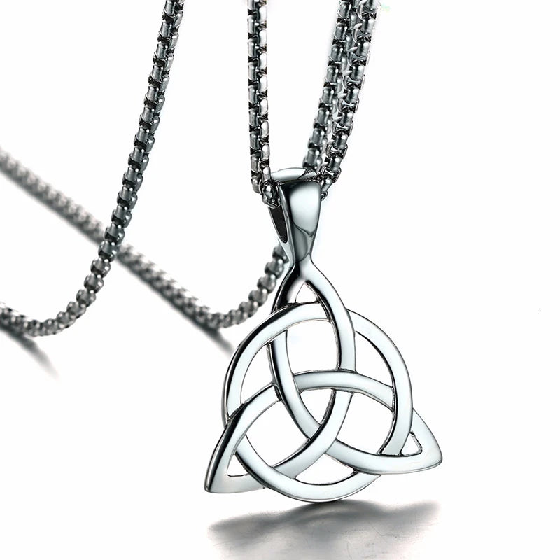Viking Celtic Triple Knot Pendant — Stainless Steel