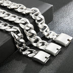 Massive Man Bracelet Men's Boys Matte 316l Stainless Steel 20MM Width Link Chain Bangle Man Wrist Bracelets On Hand