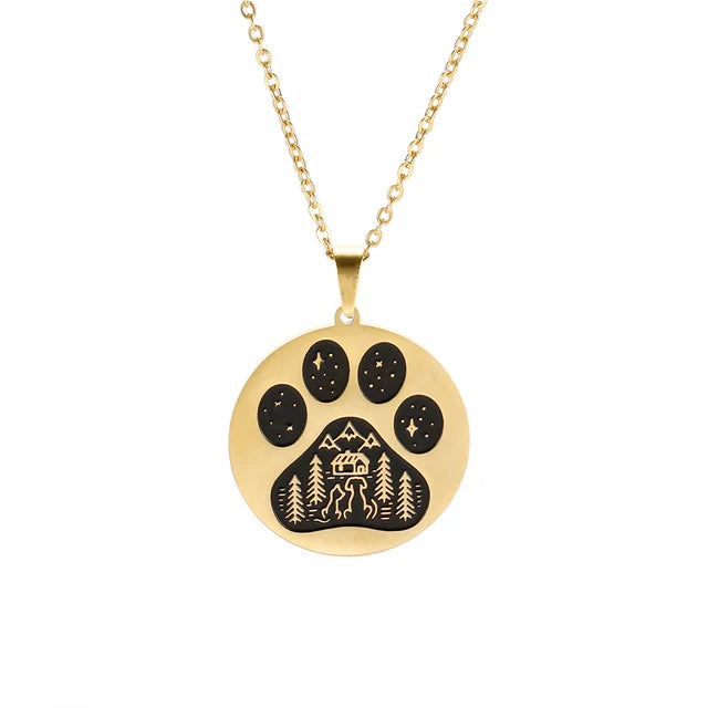 Wolf Cat Claw Pendant Necklace — Stainless Steel