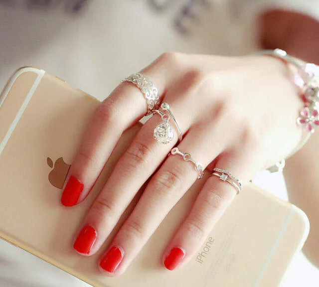 100% Real Pure 925 Sterling Silver Hollow Ball Rings For Women Statement Jewelry Finger Ring anillos mujer Bijoux