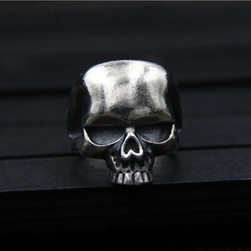 BOCAI Retro silver skull ring men models personalized original design ring