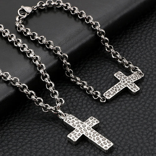 Cross Chain & Bracelet Set 5mm