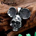 Sliding Skull Pendant Necklace — Stainless Steel