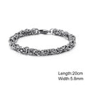Fongten Stainless Steel Chain Bracelet for Men Handmade Mesh Charm Armband Bracelets Bangle Male Jewelry Christmas Gifts