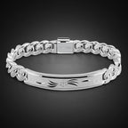 Fashion 925 Sterling Silver Bracelet for Men Male Cool Rock Punk Style Bracelet 100% Solid silver 10 mm 20 cm Bracelet