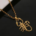 Fashion Gold Color Scorpion Pendant Necklace Zodiac Constellation Astrology Chain Jewelry