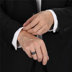 Tigrade Ceramic Brushed Black Ring For Men Women 4/6/8mm Width Tendy Male Wedding Ring Matte anillos mujer Plus Size