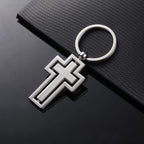 Religious gifts metal keychain New personality rotating cross Key Chain Car pendant activity by custom gift items K2401
