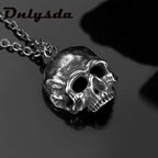Black Skull Pendant Necklace — 316L Stainless Steel