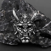 Prajna Evil Skull Mask Pendant — Stainless Steel