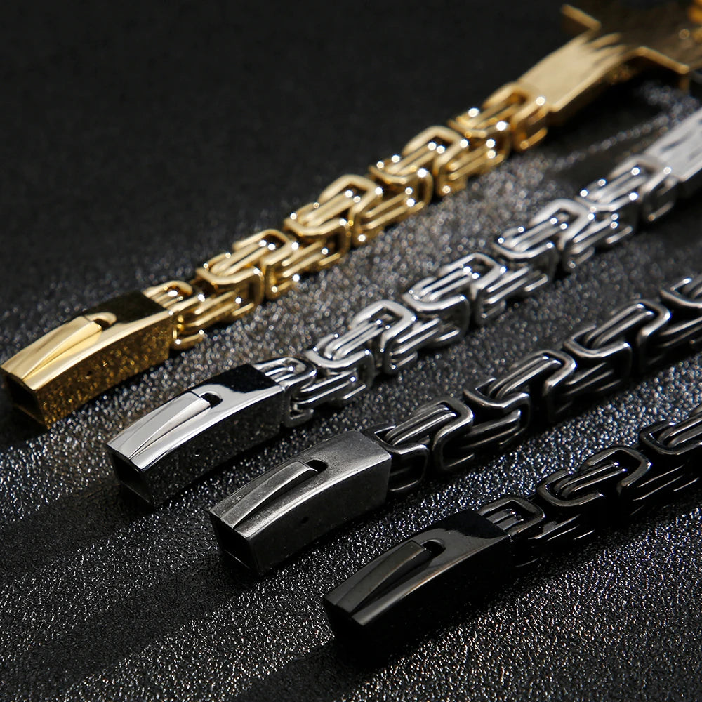 Cross Braslet Men Stainless Steel Armband For Men 7MM Link Chain Mens Bracelets Birthday Gfts For Boyfriend Logo Name