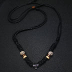 Wolf Tooth Necklace Man Fashion Ornaments Black rope Rock Pendant Ethnic Style Retro