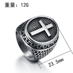 Viking Style Cross Ring Band — 316L Stainless Steel