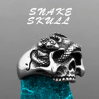 Skeleton Punk Men's Ring Rock Motorcycle Stainless Steel Ring Titanium Steel Casting Creative Gift