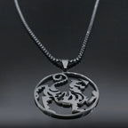 Karate Symbol Pendant Necklace — Stainless Steel