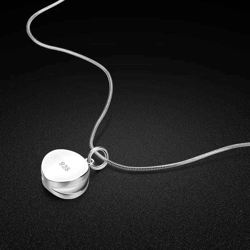 Hot Sale Classic Original 925 Silver Necklace Women's Jewelry Necklace Minimalist Glossy Round Pendant Collar Silver Jewelry