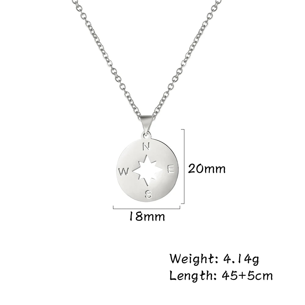 My Shape Lightning Necklaces For Women Tooth Mountain Heart Stainless Steel Necklace Choker Fashion Jewelry Gifts For friend