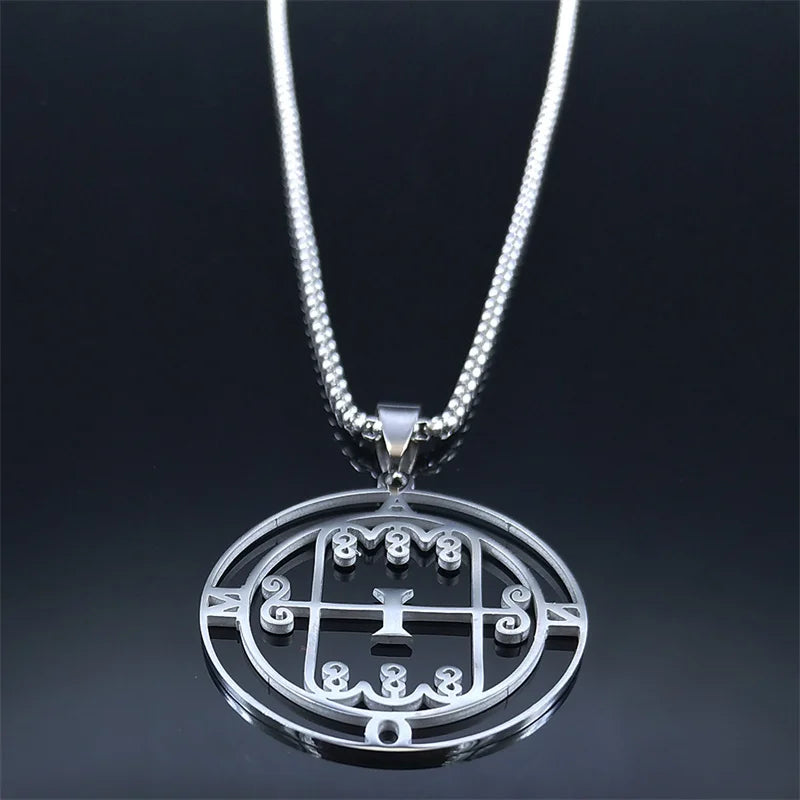 Baphomet Silver Pendant Paimon Sceal Sigil Amon