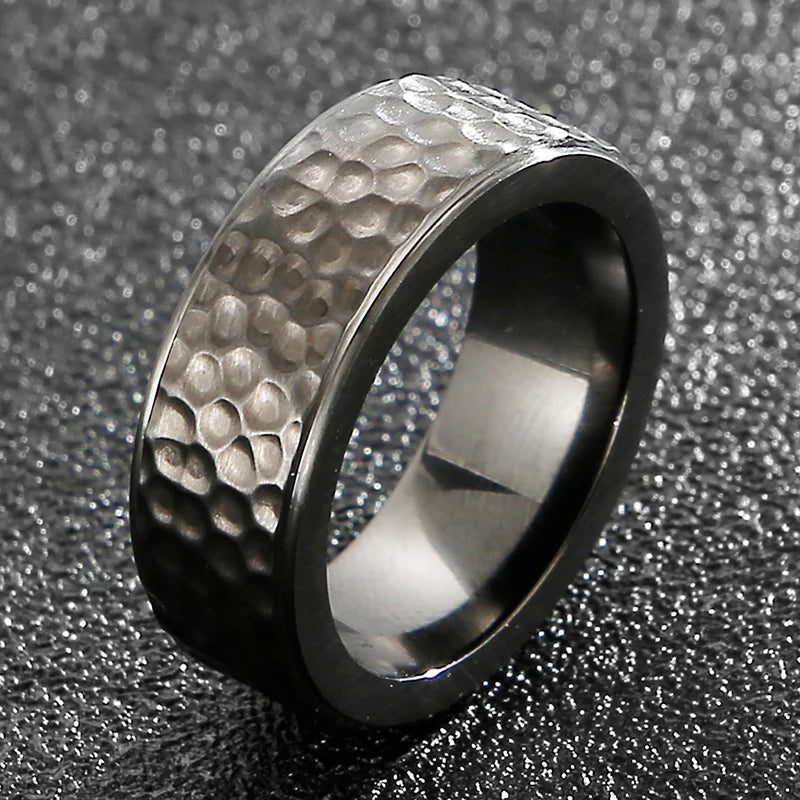 Solid 316L Stainless Steel Men's Finger Rings Stainless Ring For Men Women Size 7-13 Vintage Male Charm Jewelry Wedding
