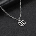 Cazador Zodiac Pendant Necklace for Women 12 Constellation Aries Pisces Gemini Chocher Stainless Steel Jewelry Gold Color Gifts