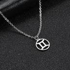 Cazador Zodiac Pendant Necklace for Women 12 Constellation Aries Pisces Gemini Chocher Stainless Steel Jewelry Gold Color Gifts