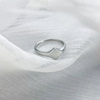 Lotus Signet Pinky Ring — Stainless Steel