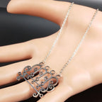 Paimon Sigil Silver Pendant Necklace — Stainless Steel