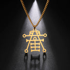 My Shape Sigil of Anubis Ipos Stainless Steel Men Necklace Egyptian God of Decay Embalming Funerals Ankh Gothic Egypt
