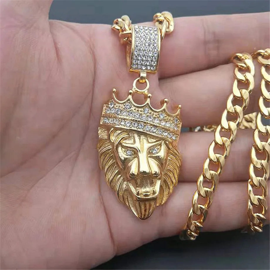 Iced Out Cuban Gold Pendant