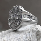 Knights Templar Red Cross Punk Ring — Stainless Steel