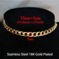 Punk Cuban Link Choker Necklace Collar Statement Chunky Stainless Steel Gold Color Thick Chain Necklace For Men Women Jewelry