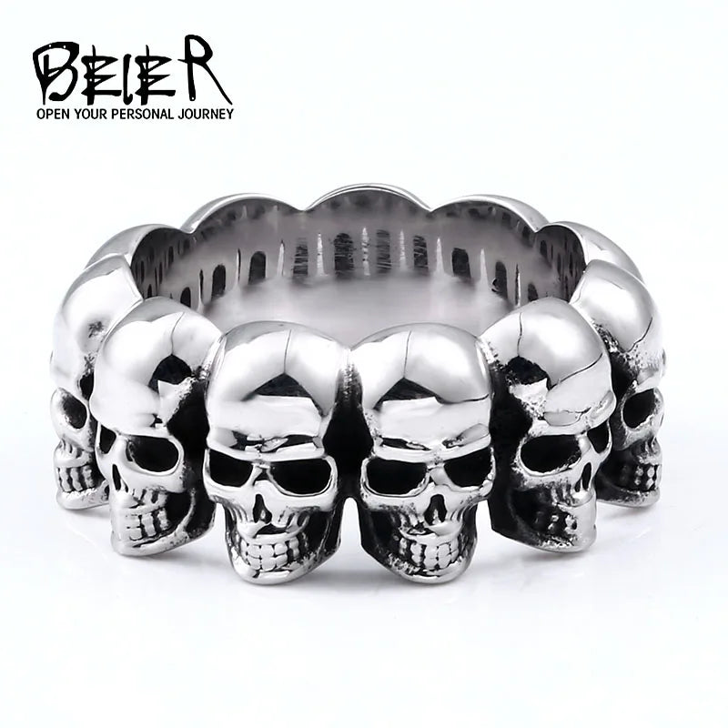 Skull Ring — Stainless Steel Punk Biker