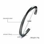 Silver Mobius Cuff Bangle Bracelet — Stainless Steel