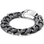 Vintage Heavy Stainless Steel Bracelet For Man Men's Link Chain Bracelets Metal Bangles Armband Hand Jewelry Gifts For