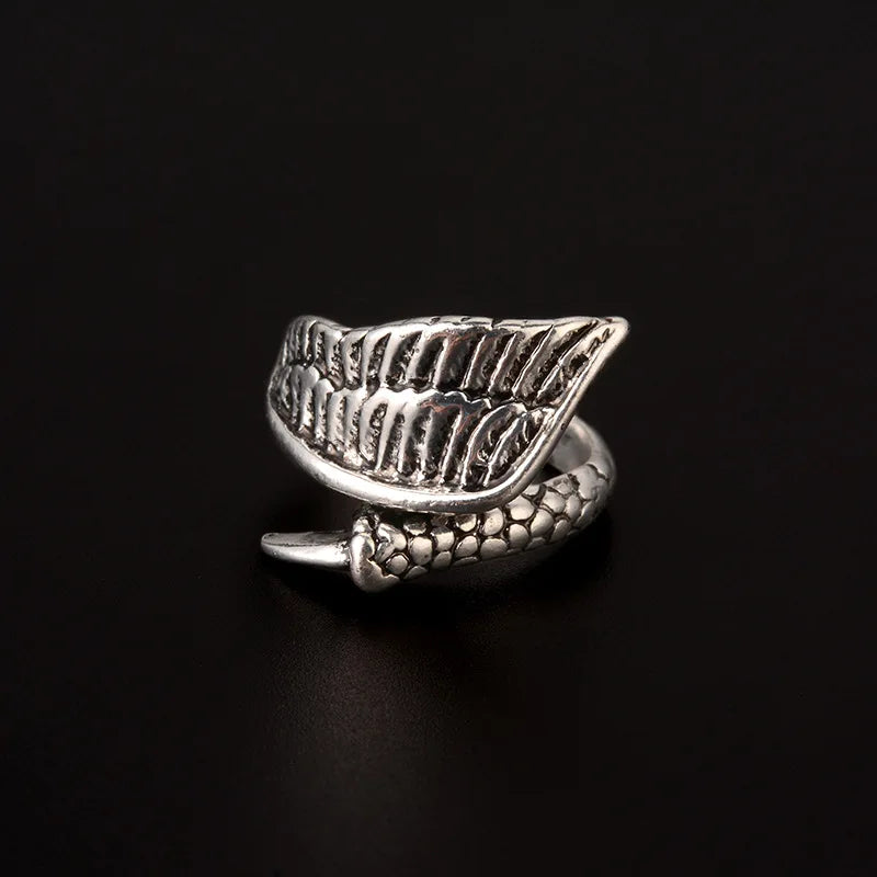 Vintage Feather Open Ring for Men & Women — Adjustable, 24 Styles