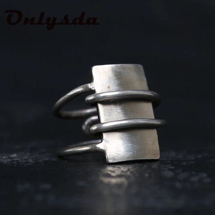 Stainless Steel Viking Simple Ring vintage Hammer retro punk Classic Ring Male finger Love Jewelry for man Gift OSR514