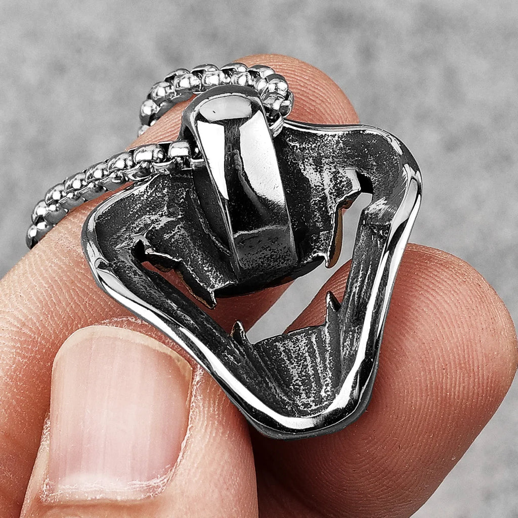 Samurai Stainless Steel Pendant Necklace