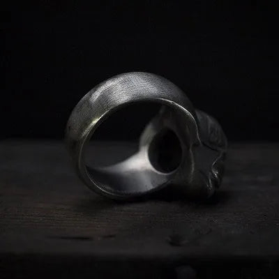 Stainless Steel Unique New Vintage Heart Ring Biker Punk Rock Gothic Punk Santa Muerte Jewelry Ring Party Wholesale