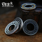 BEIER Norse Vikings Pendant Necklace Valknut Raven RUNE PENDANT Knot Viking Amulet Pendant Necklace Nordic Talisman BP8-105