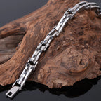 Bracelet Men 11MM Wide 8.67" Long Mens Cuff Bracelets & Bangles Solid Metal Stainless Steel On Hand Jewelry Boys