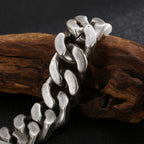 20mm Chunky Cuban Chain Bracelet with Skull Charm