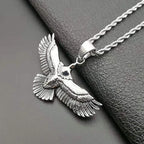 Trendy Eagle Pendant Silver 925 Men Necklace Retro Punk Style Flying Eagle Choker Necklace Male Party Accessories Boyfriend Gift