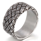Vintage Wedding Rings For Man Women 316l Stainless Steel Male Ring Finger Jewelry Charm Party Birthday Gift Waterproof