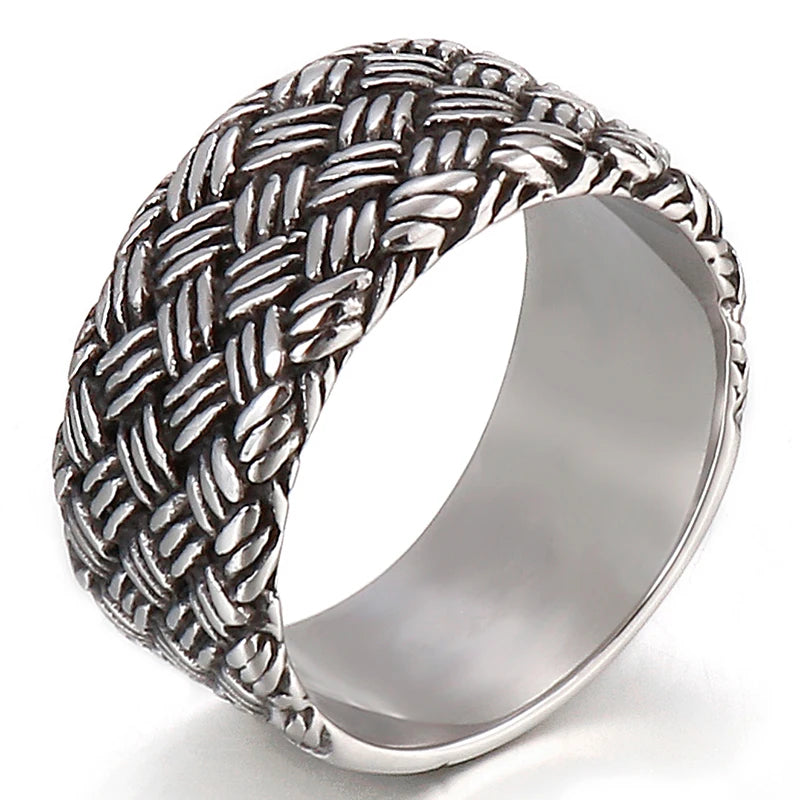 Vintage Wedding Rings For Man Women 316l Stainless Steel Male Ring Finger Jewelry Charm Party Birthday Gift Waterproof