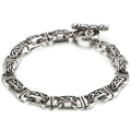 Retro 316L Stainless Steel Cast Metal Bracelet for Men 8MM Pattern Chain Men's Bracelets Male Bikers' Jewelry