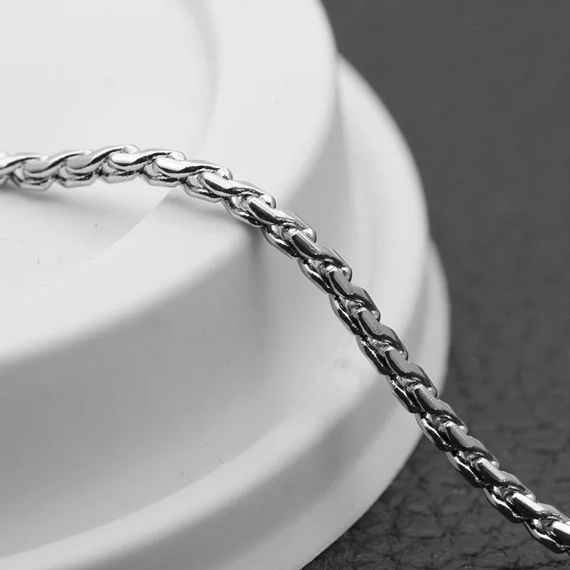 Fashion Stainless Steel S-shaped Chain Titanium Steel Necklace Men's New Jewelry Gift Hot Sale