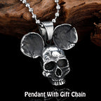 Sliding Skull Pendant Necklace — Stainless Steel
