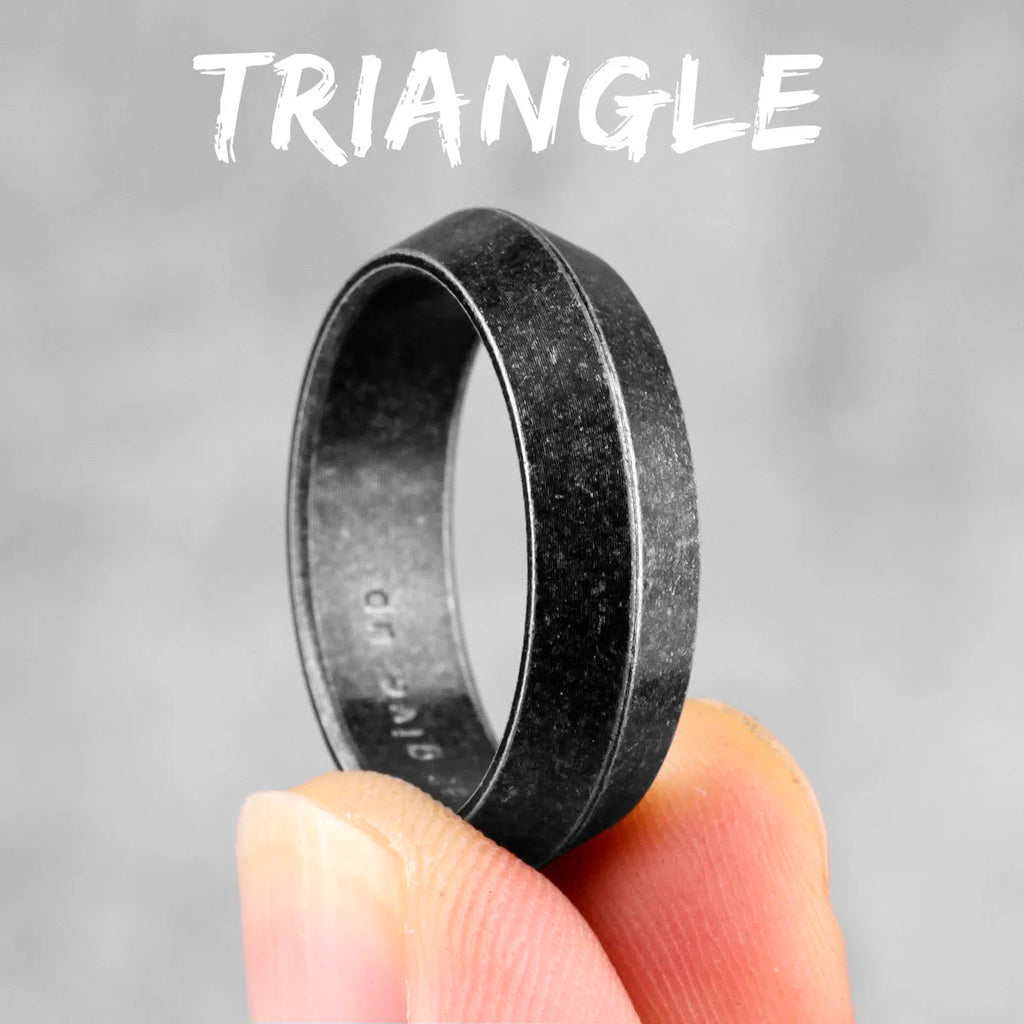 Simple Punk Retro Black Stainless Steel Mens Rings for Women Couple Lover Boy Girlfriend Biker Jewelry Creativity Gift