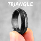 Simple Punk Retro Black Stainless Steel Mens Rings for Women Couple Lover Boy Girlfriend Biker Jewelry Creativity Gift