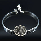 Flower of Life Silver Bracelet — Stainless Steel